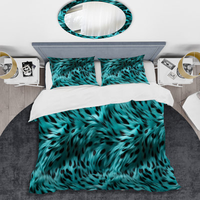 Ensemble de housse de couette turquoise et noir