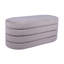 Banc avec rangement en velours taupe