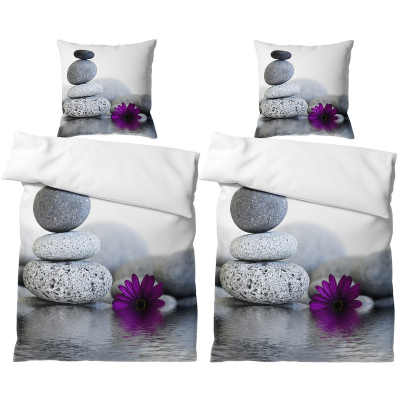 Cotton No Pattern Duvet Cover Set with Pillowcases Included