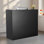 Reception Desk Rectangular Front Counter Table 47.24 in Black Office Table