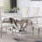 Allessandra White And Chrome Rectangular U-Shaped Base Dining Table
