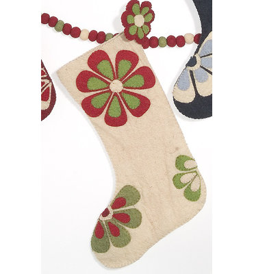 Flower Power Christmas Stocking