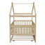 Lit simple en bois avec lit gigogne-584549507