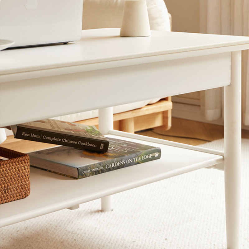 Table basse en bois massif, H 23,62 po x L 47,24 po x l 23,62 po