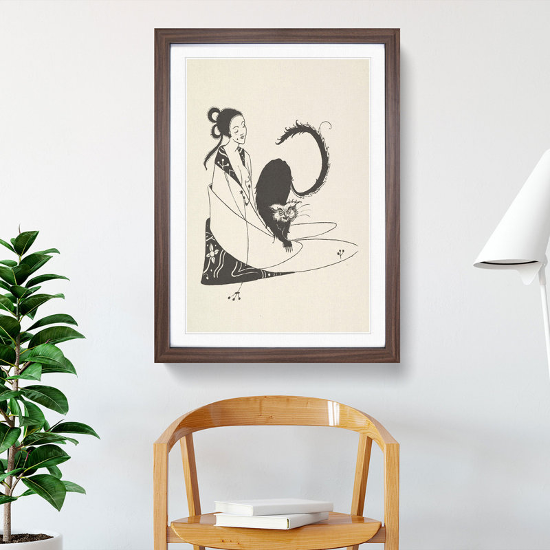 Grotesques by Aubrey Beardsley - Framed Print, Walnut Framed, 36cm H x 27cm W x 2cm D