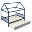 Lit double gigogne bleu marine
