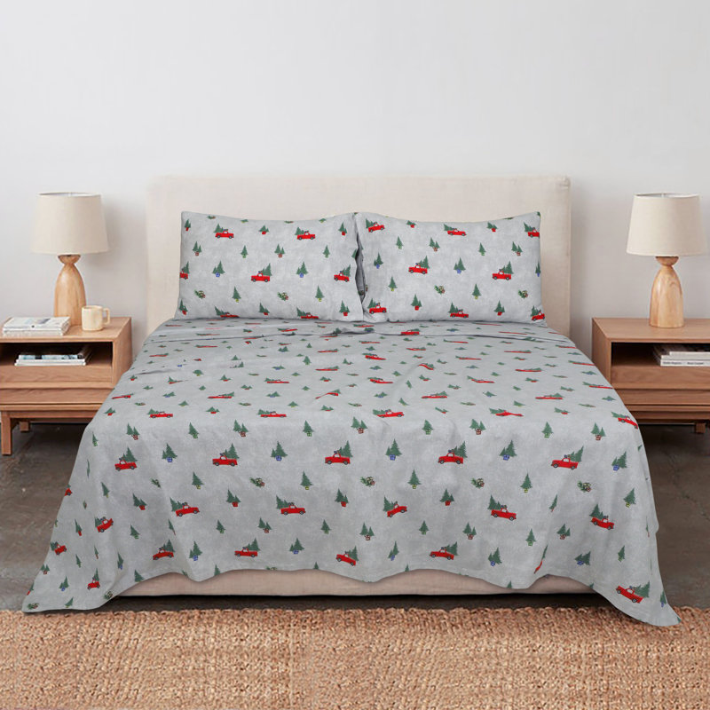 Ensemble de literie en flanelle 100 % coton, Grand