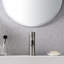 Robinet de lavabo de salle de bain à vasque courte à fixation sur le comptoir Euro Collection - nickel brossé-52012512