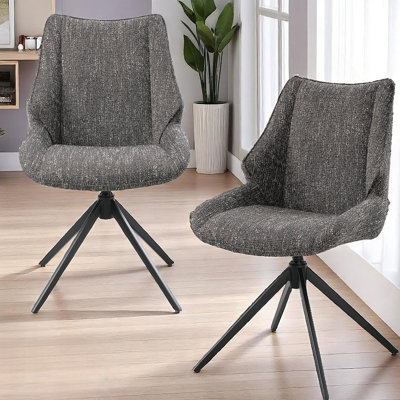 Ensemble de 2 chaises d'intérieur et pivotantes