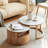 Log style rock plate end table