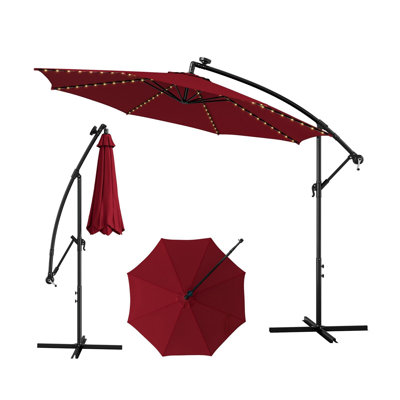Chanie 119.29cm Lighted Cantilever Parasol