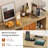 55.1'' Modern Bar Cabinet With Adjustable Shelves & RGB Lights, Wine Cabinet Sideboard Buffet With Wine Glass Holder & Wine Rack-193963051