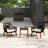 Talbott Allysen 3 Piece Wood Seating Group with Cushions and Mosaic Table