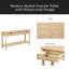 Console moderne en placage de sapin avec design en nid d'abeille, convenant à un bureau, un vestibule, un couloir, un salon, un vestibule-595003853