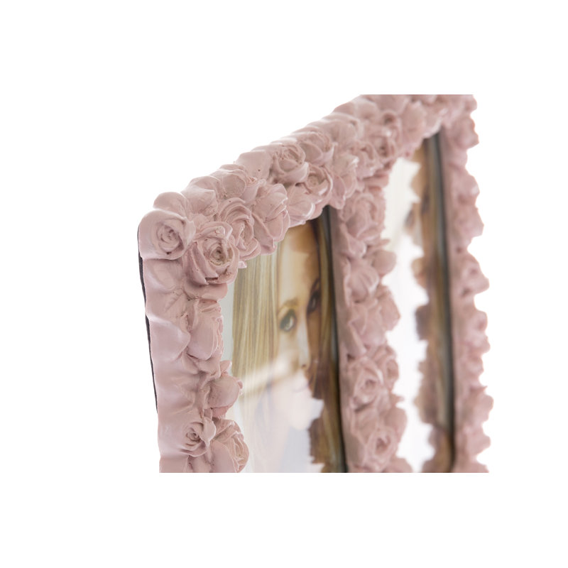Pink Embossed Picture Frame, 18cm H x 26cm W x 3cm D