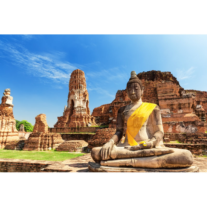 Buddhist Temple - Wrapped Canvas Print, 30cm H x 46cm W x 3.8cm D