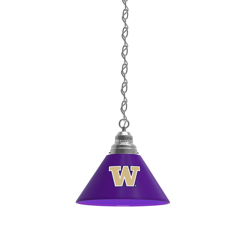 1 - Light Single Pendant, Chrome, Washington Huskies