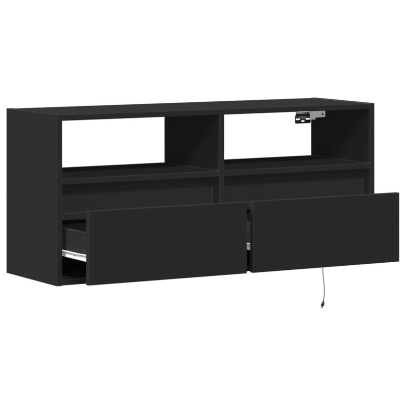 Dallton Unfinished TV Stand, Black, 100cm