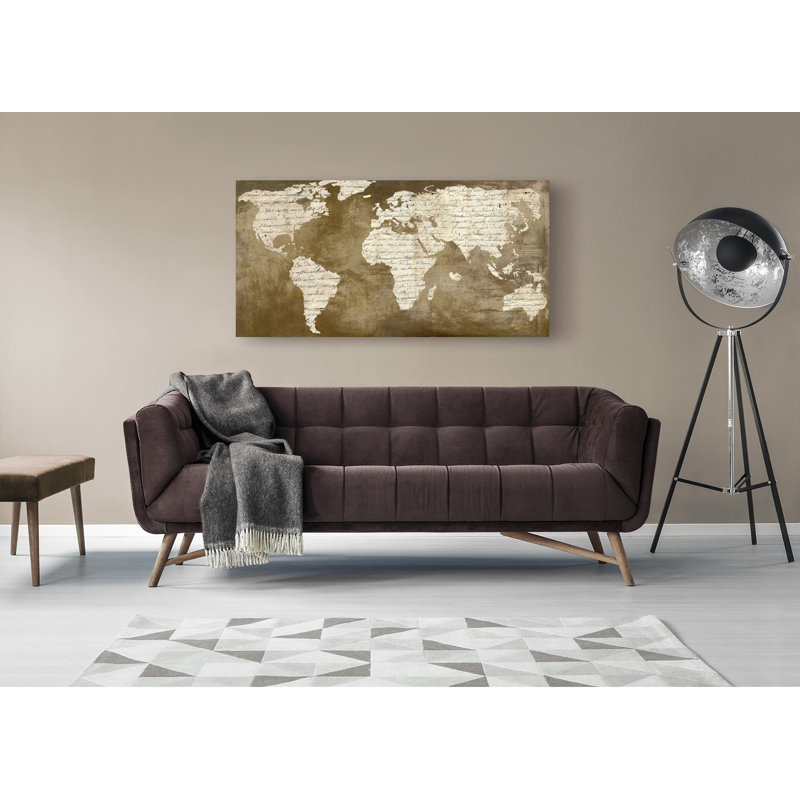 Words for the World by Joannoo - Wrapped Canvas Graphic Art Print, 35cm H x 70cm W x 4cm D