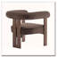 Fauteuil d'appoint rembourré en velours-1994665492