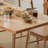 Burlywood Rectangular Solid Wood + Acrylic Dining Table-108939040