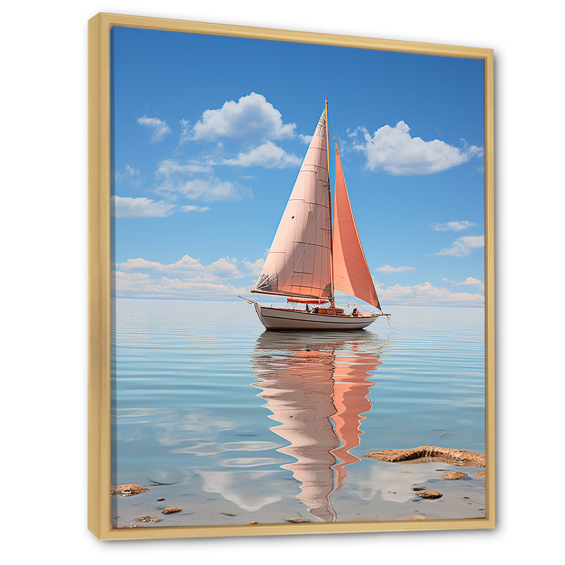 Horizon I, impression sur toile, H 20 po x l 12 po x P 1 po, Cadre naturel flottant