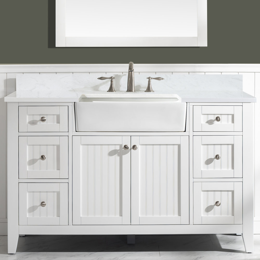 54" Single Bathroom Vanity Set Longshore Tides Base 