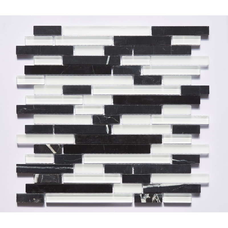 Premium 1" x 4" Linear Mosaic Wall Tile, Vanilla Bean
