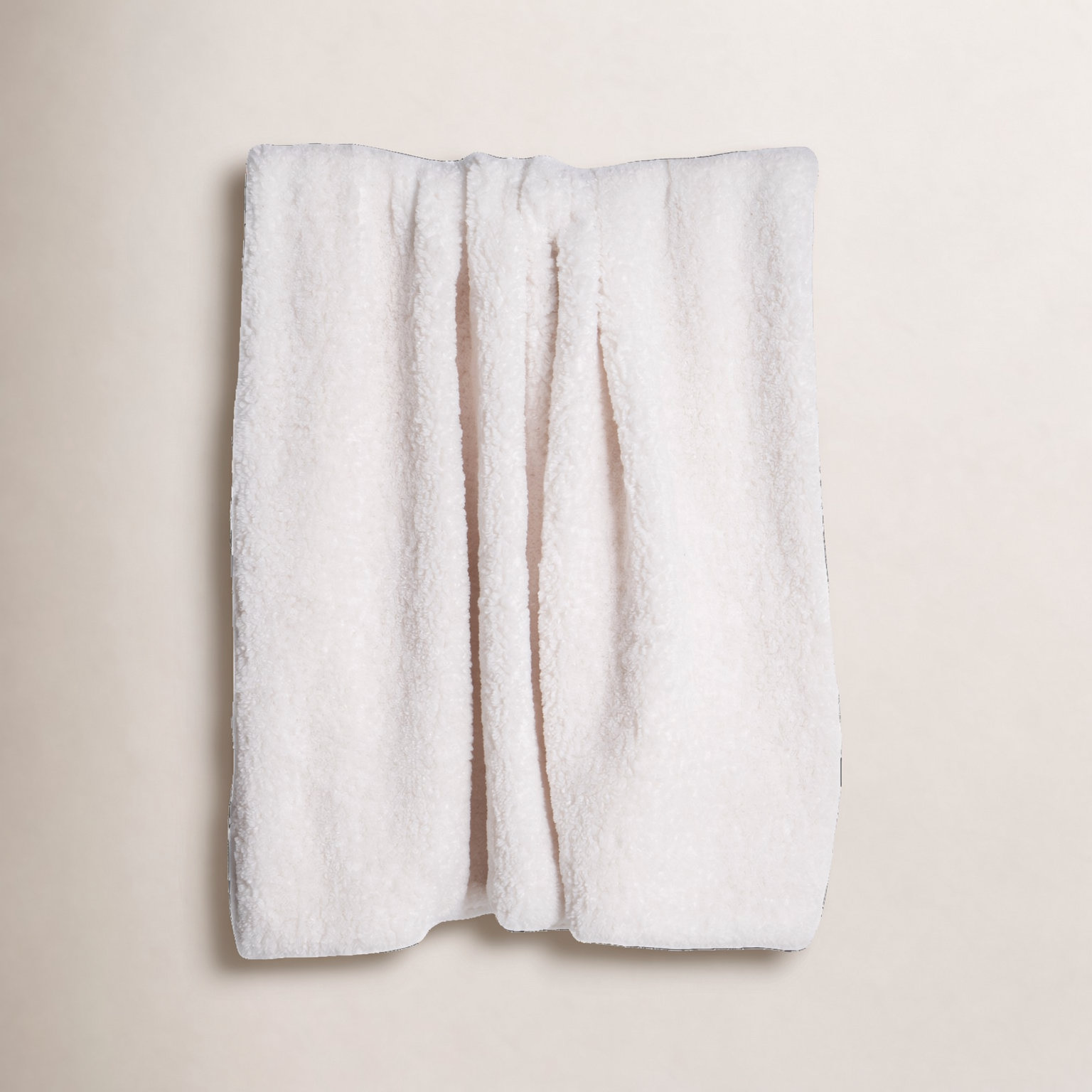 Sherpalux Knitted Throw Blanket, White