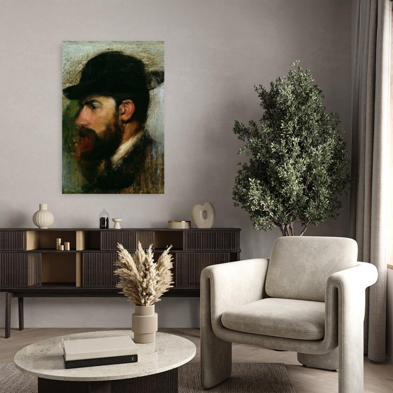 Portrait Of Henri Rouart 1871 Abstract Contemporary Portrait Wall Art Print, 91.44cm H x 60.96cm W