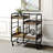 Washed Serving Cart With 3 Adjustable Trays-1688323085