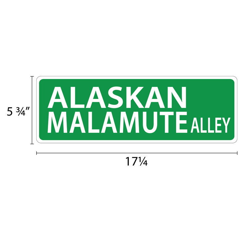 Plaque de rue suspendue Malamute d'Alaska
