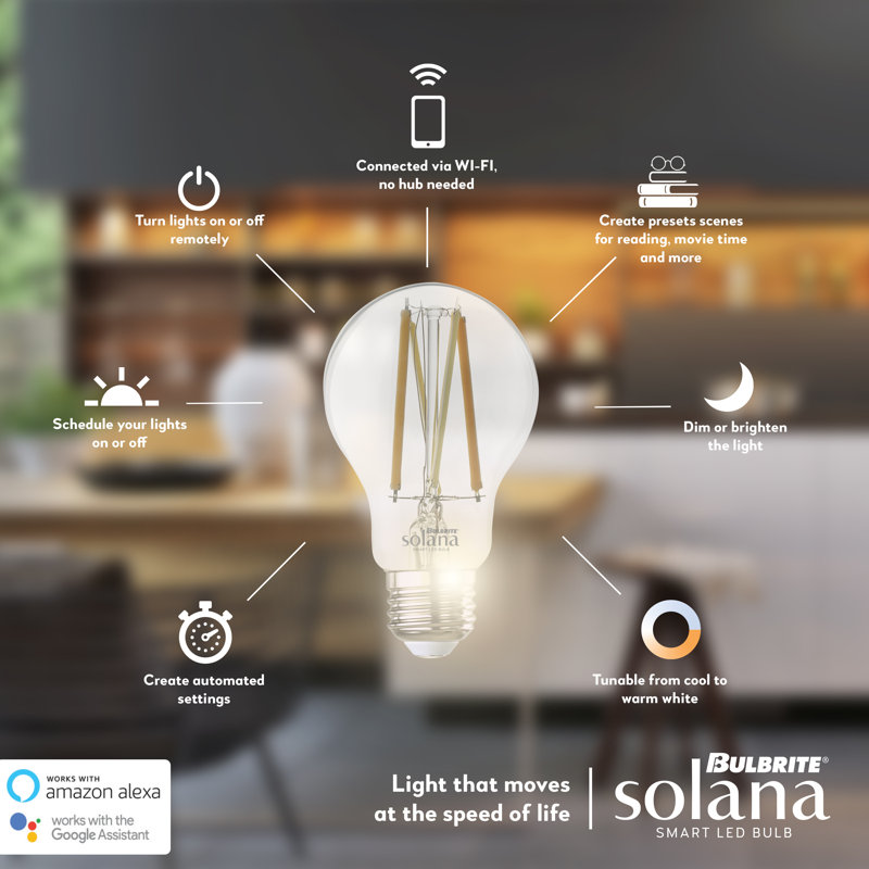 Solana Frosted White Smart LED Edison Bulb