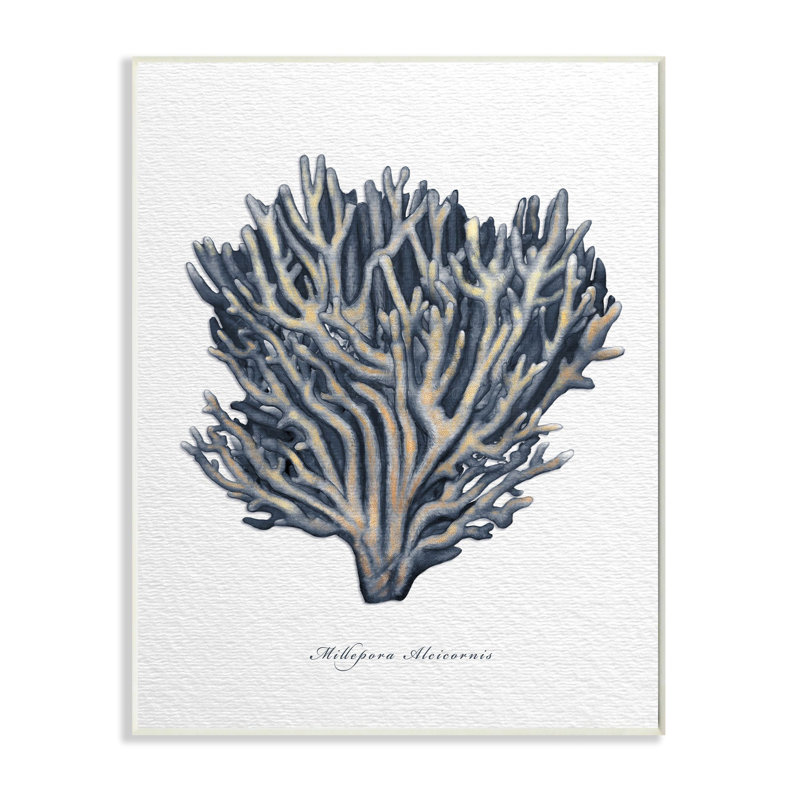 « sea life corail painting », impression, H 19 po x l 13 po, Plaque murale