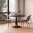 Black Round Solid Wood Dining table-119467277