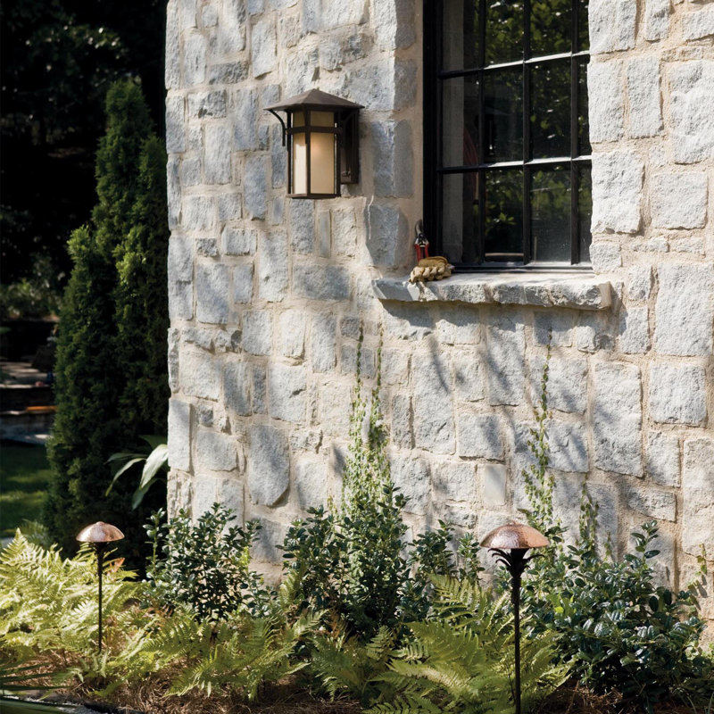 Harbor Outdoor Wall Lantern, Non-Energy Saving/Non-Dark Sky, Anchor Bronze, Small