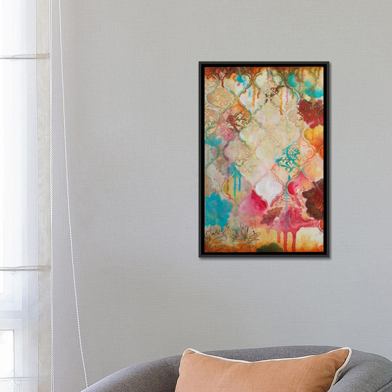 «Moroccan Fantasy III», reproduction sur toile, H 26 po x l 18 po x P 1,5 po, Toile encadrée noire, Pas de tapis