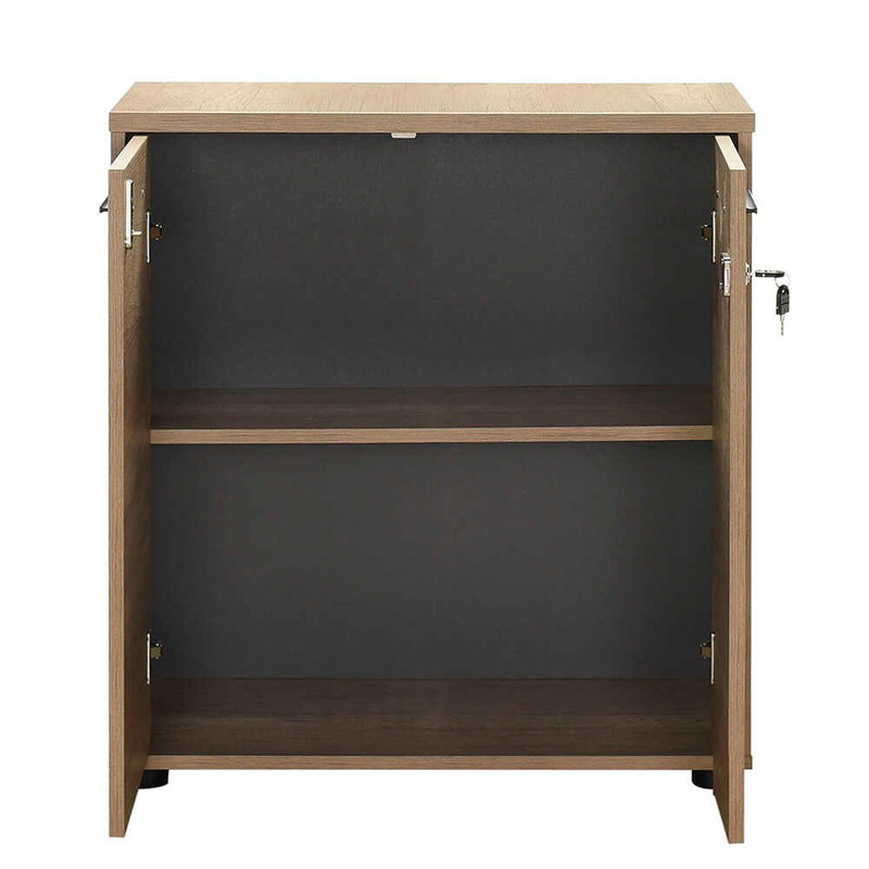 Elegant Oak Bookshelf, 29.9 x 29.5 x 13.4 inches | 100% Melamine Coated Particle Board, Thickness: 0.6 inches | Modern Design for Home & Office, Durable & Stylish Storage Solution