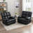 Brisen 44.5'' Wide Classic and Soft Faux Leather Glider Manual Recliner-124005746
