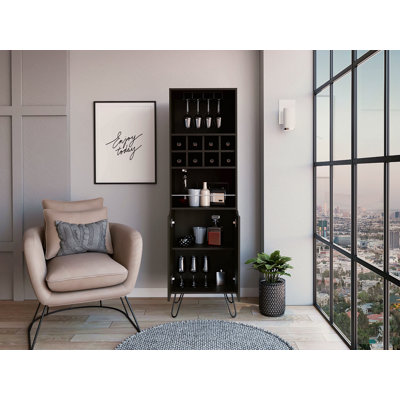 Armoire de bar 8 tablettes à 8 bouteilles