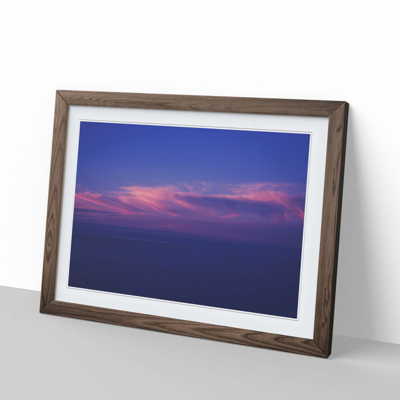 Light Clouds - Picture Frame Photograph Print, Walnut Framed, 36cm H x 48cm W x 2cm D