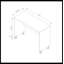 Bureau d'ordinateur l 37 po Newlyn