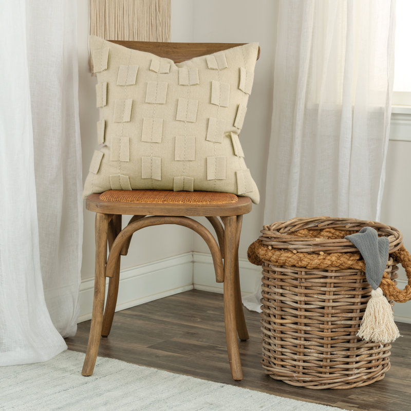 Square Wool Pillow Cover & Insert, Natural