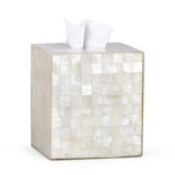 Capiz Blanc Tissue Box Cover