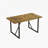 5-Piece Modern Rectangular Wood Dining Set with Geometric Metal Base and Upholstered Chairs-722098009-722098006