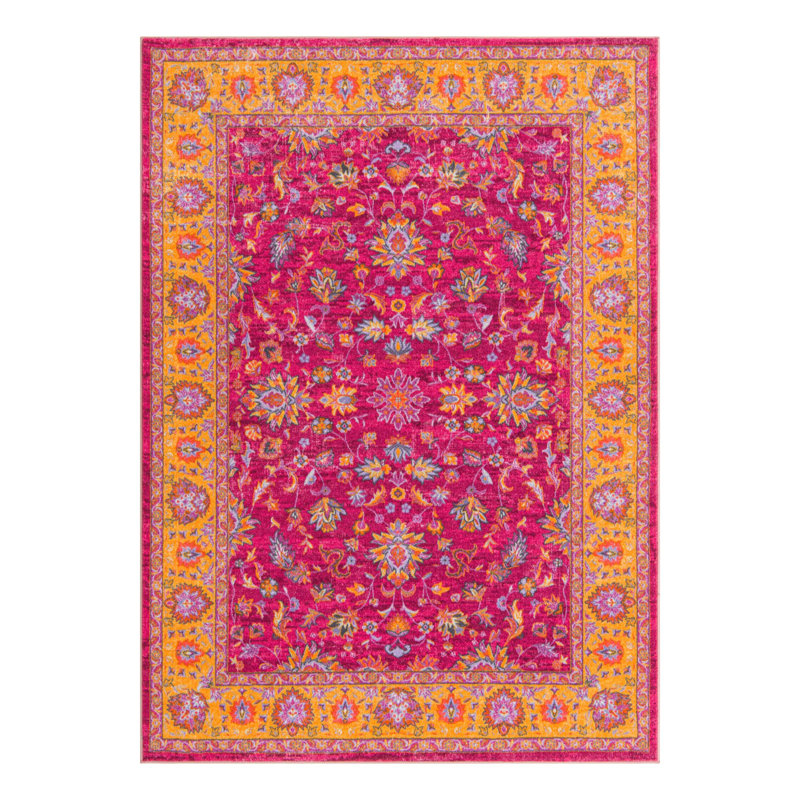 Oriental Indoor Rug, Rectangle 6'7" x 9'