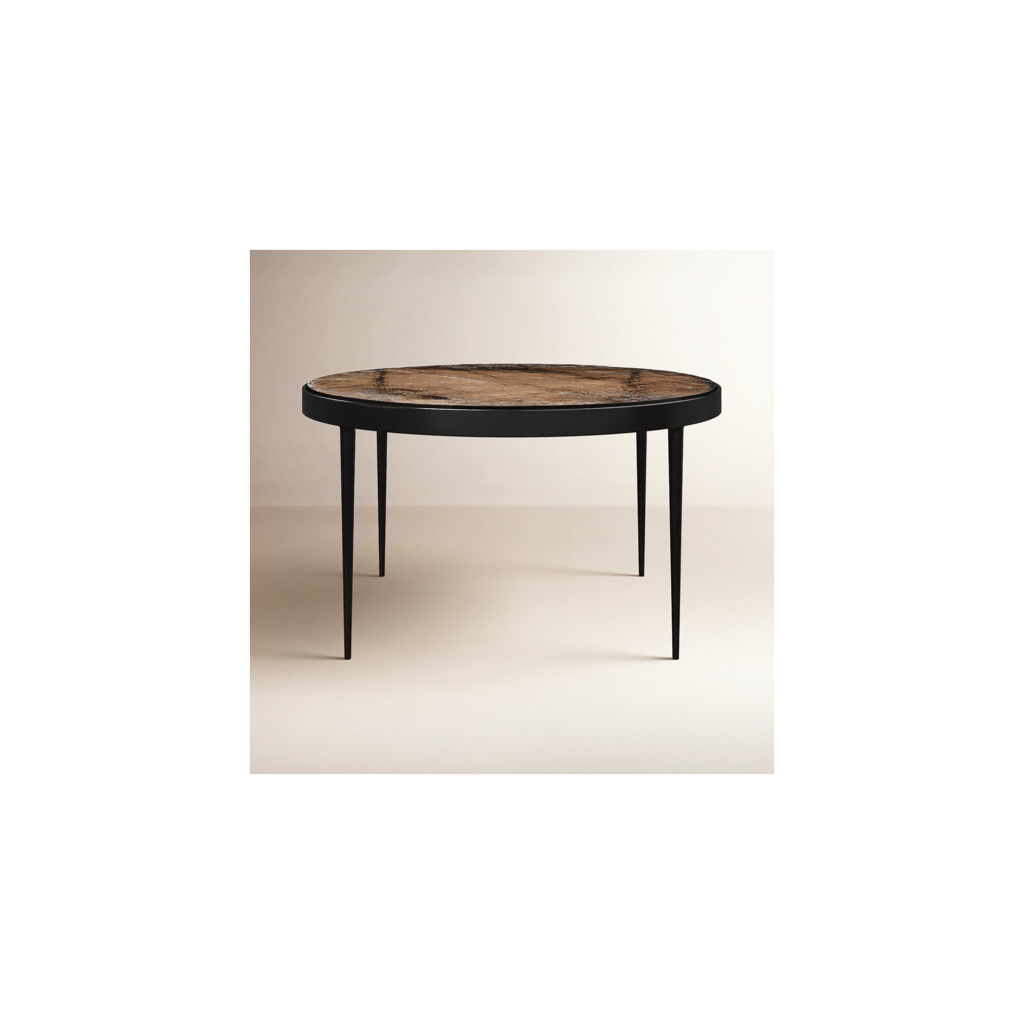 Carmen Single Coffee Table, Smoked Brown, 16.25" H x 32" L x 32" W