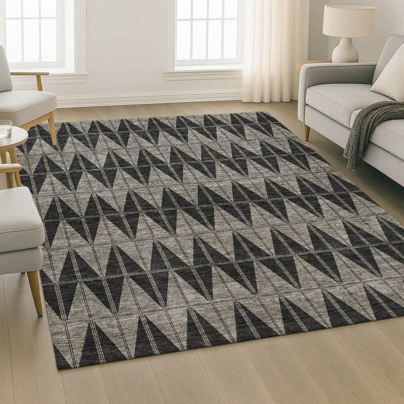 Tapis de qualité supérieure lavable à la machine Mayfield AMF2415, Noir, 5 pi x 7 pi 6 po