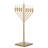 Chabad Style Gold Finish Hanukkah Menorah For Entryway, Living Room, Office, And Kitchen With Led Light Bulbs And Remote Control For Easy Daily Hanukkah Lighting Sequence-1389784315