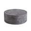 Table basse ronde à tambour avec faux béton, panneau de fibres à densité moyenne gris doux, aucun assemblage requis pour le salon